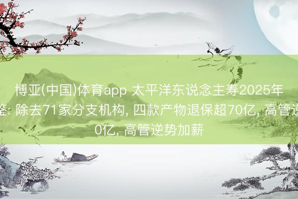 博亚(中国)体育app 太平洋东说念主寿2025年策动图鉴: 除去71家分支机构， 四款产物退保超70亿， 高管逆势加薪