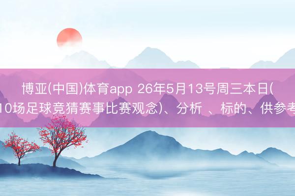 博亚(中国)体育app 26年5月13号周三本日(10场足球竞猜赛事比赛观念)、分析 、标的、供参考
