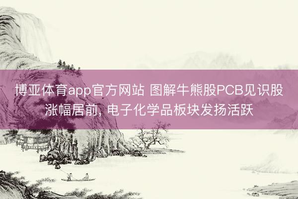 博亚体育app官方网站 图解牛熊股PCB见识股涨幅居前， 电子化学品板块发扬活跃